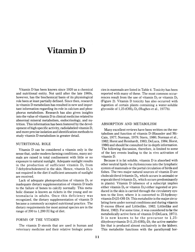 2 Vitamin D | Vitamin Tolerance of Animals |The National Academies Press