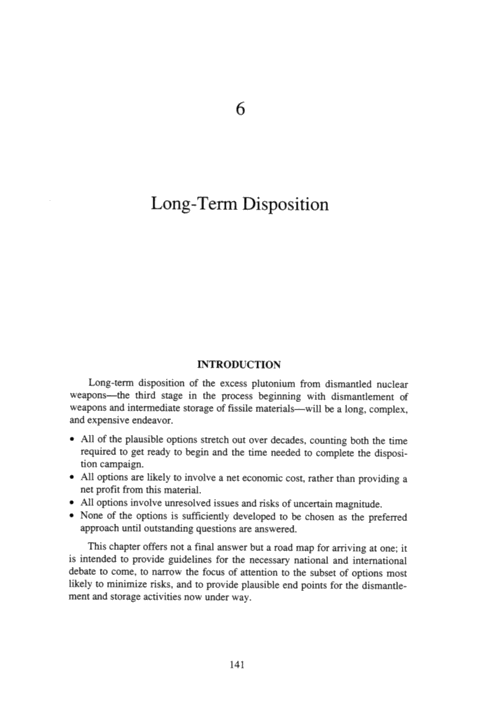 Chapter 6: Long-Term Disposition | Management and Disposition of