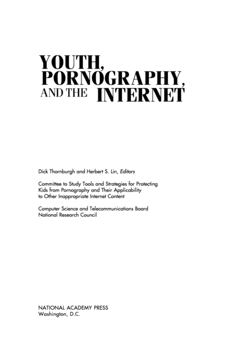 Front Matter | Youth, Pornography, and the Internet | The National  Academies Press