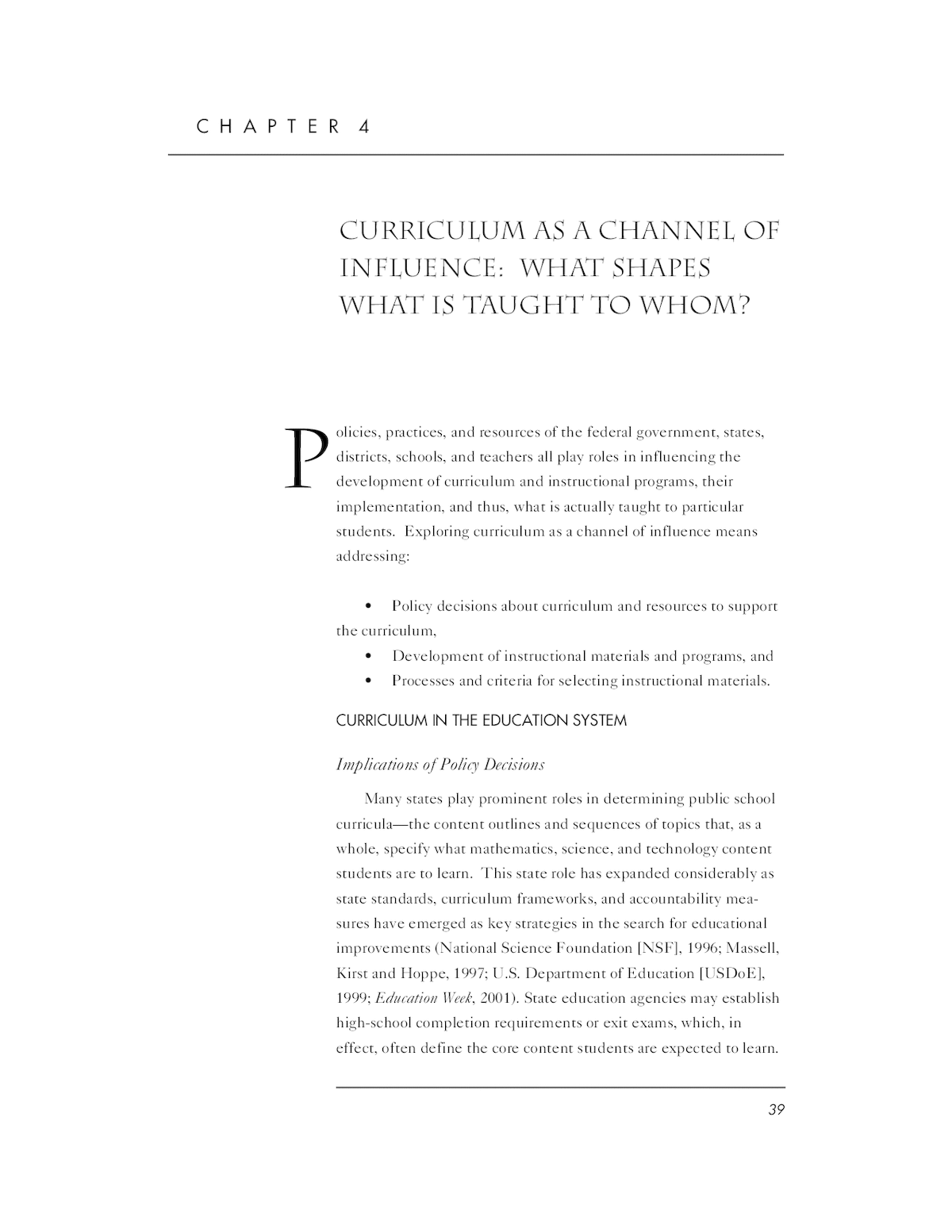 chapter-4-curriculum-as-a-channel-of-influence-what-shapes-what-is