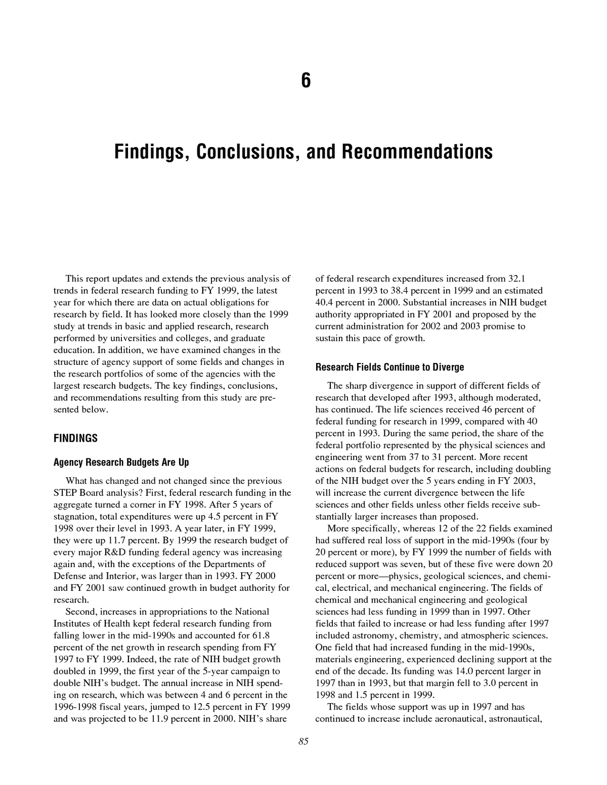 what is summary conclusions and recommendations in research