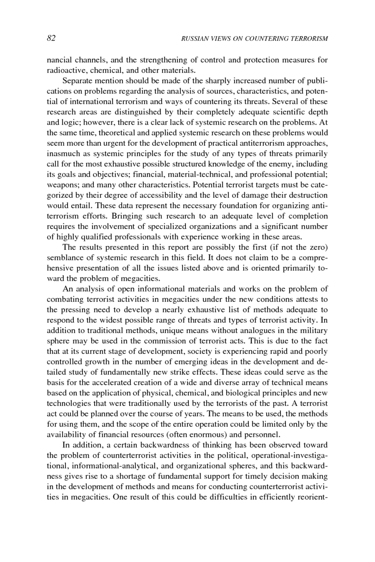 terrorism research paper introduction
