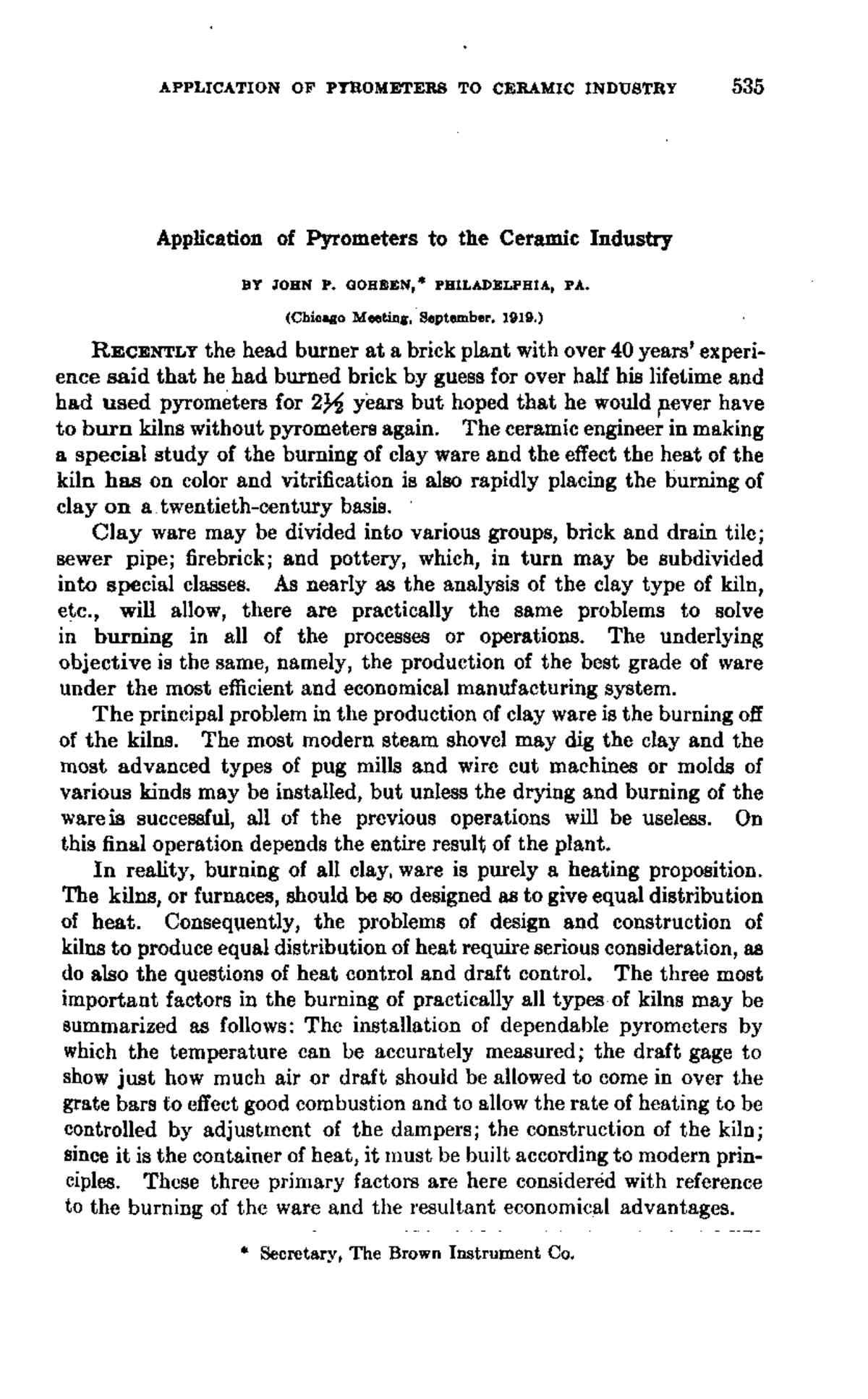 Optical and Radiation Pyrometry, Pyrometry: The Papers and Discussion of a  Symposium on Pyrometry Held by the American Institute of Mining and  Metallurgical Engineers at Its Chicago Meeting, September, 1919