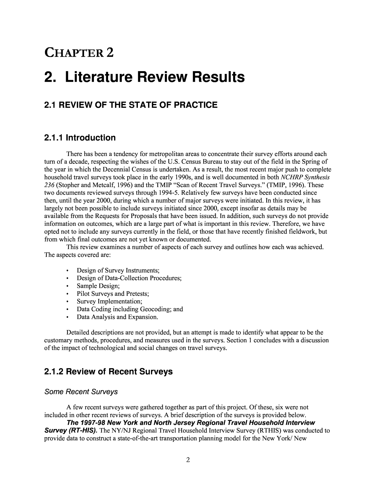 example of literature review report