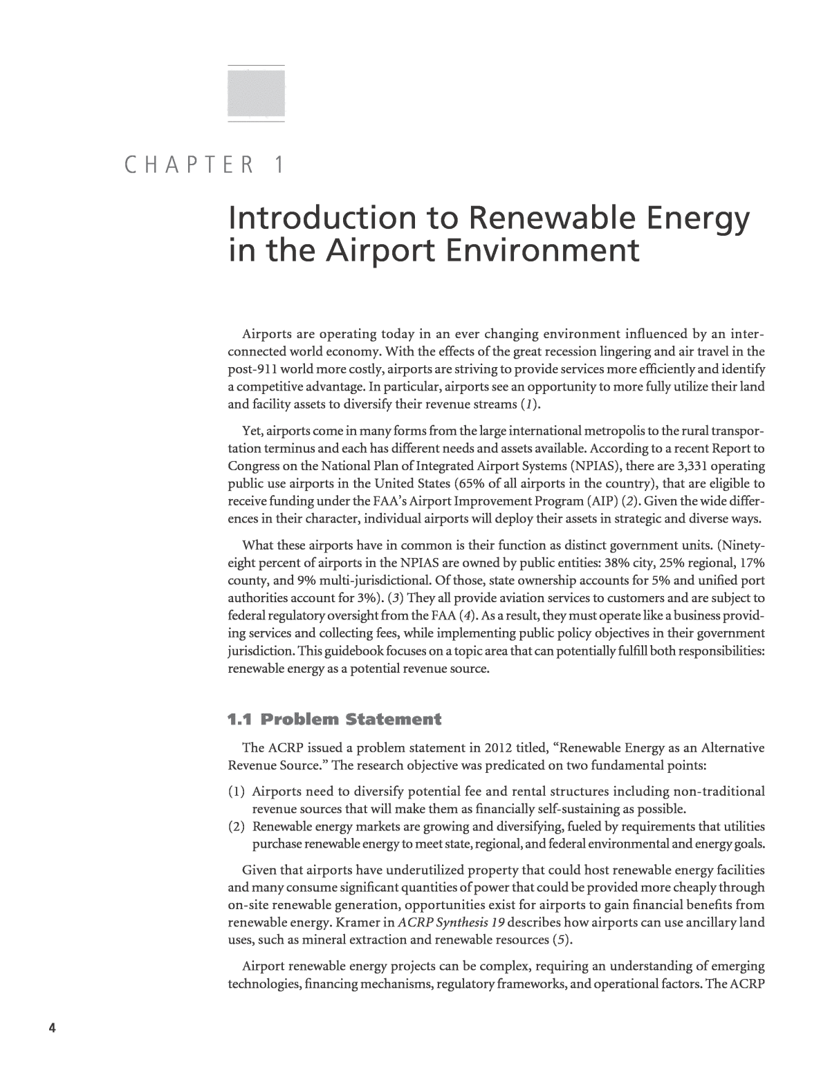 Chapter 1 - Introduction to Renewable Energy in the Airport Environment, Renewable  Energy as an Airport Revenue Source