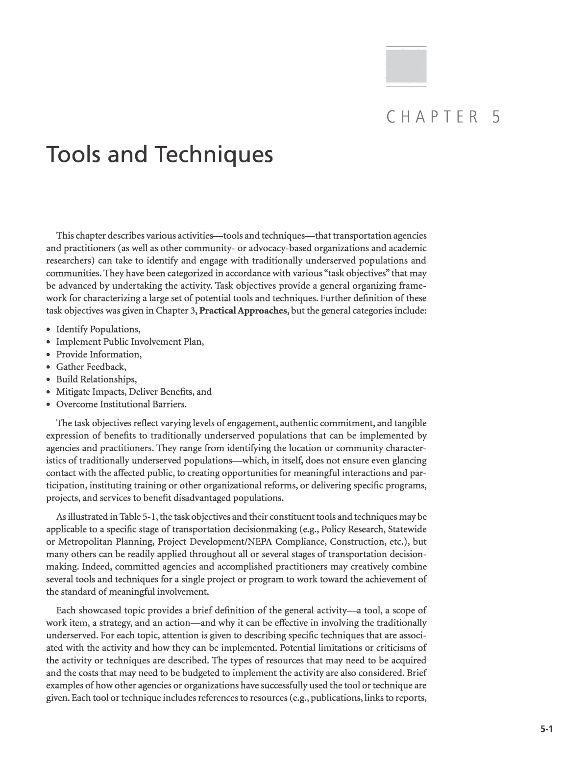Chapter 5 - Tools and Techniques | Practical Approaches for