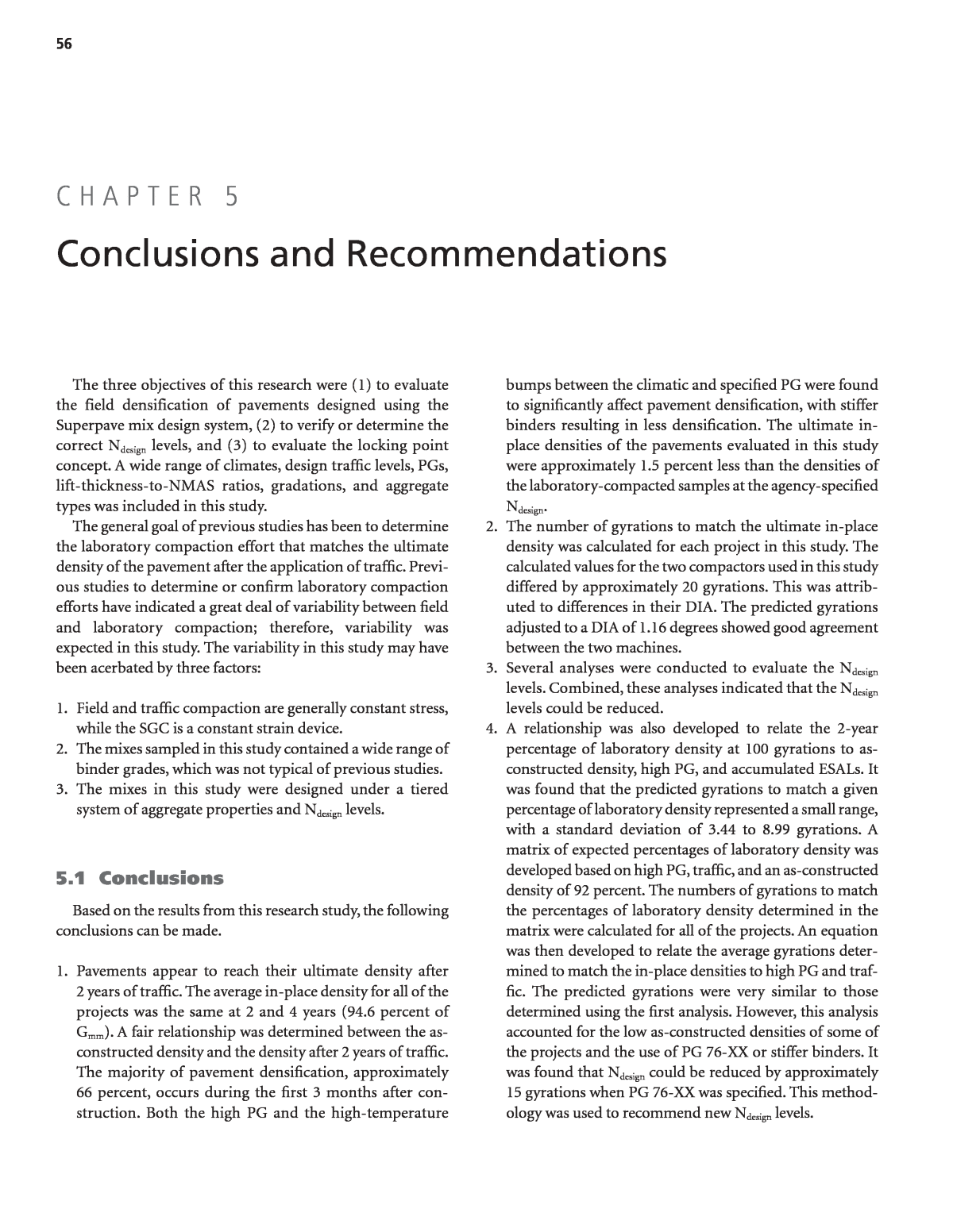 research recommendations chapter 5