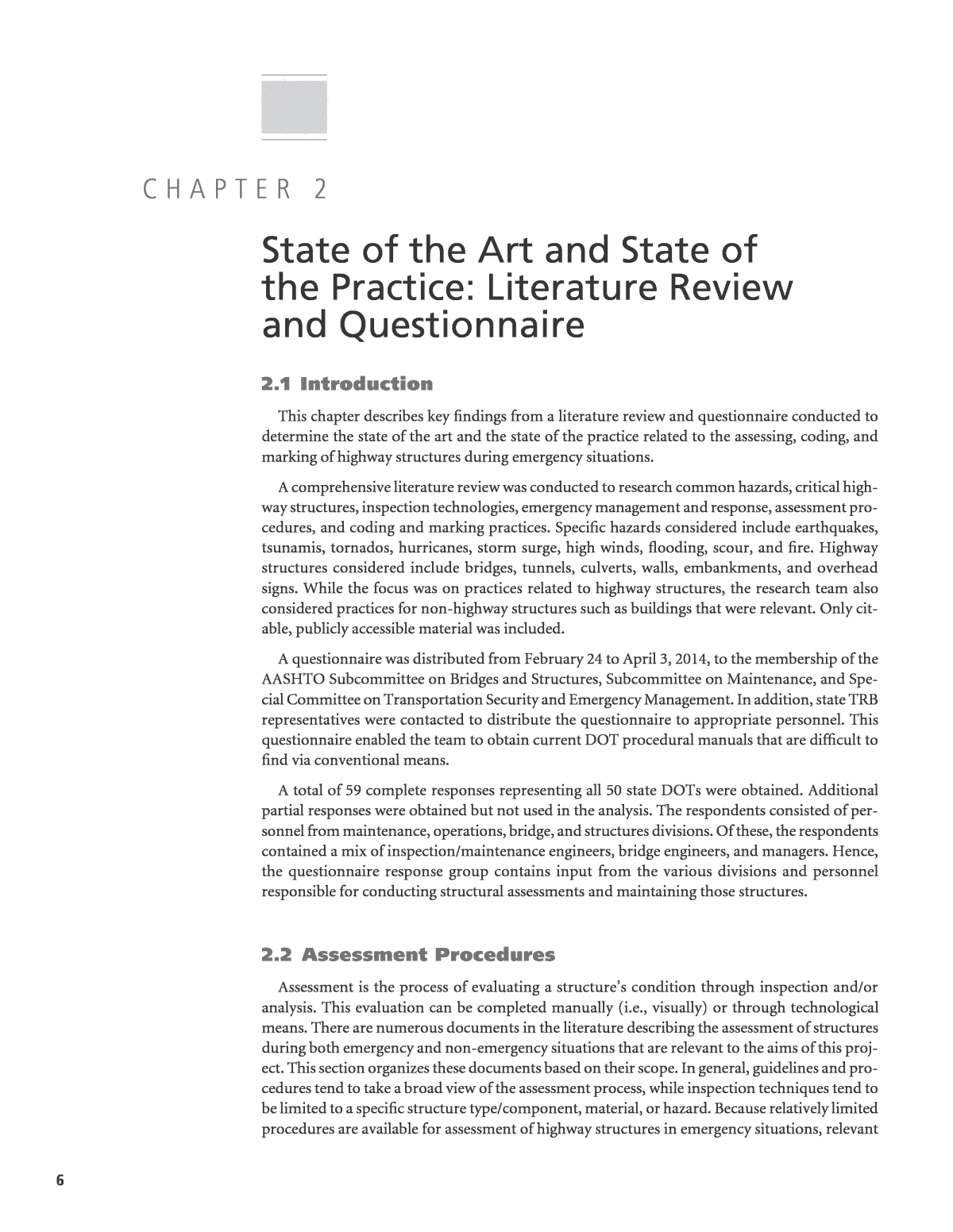 Chapter 2 - State of the Art and State of the Practice: Literature