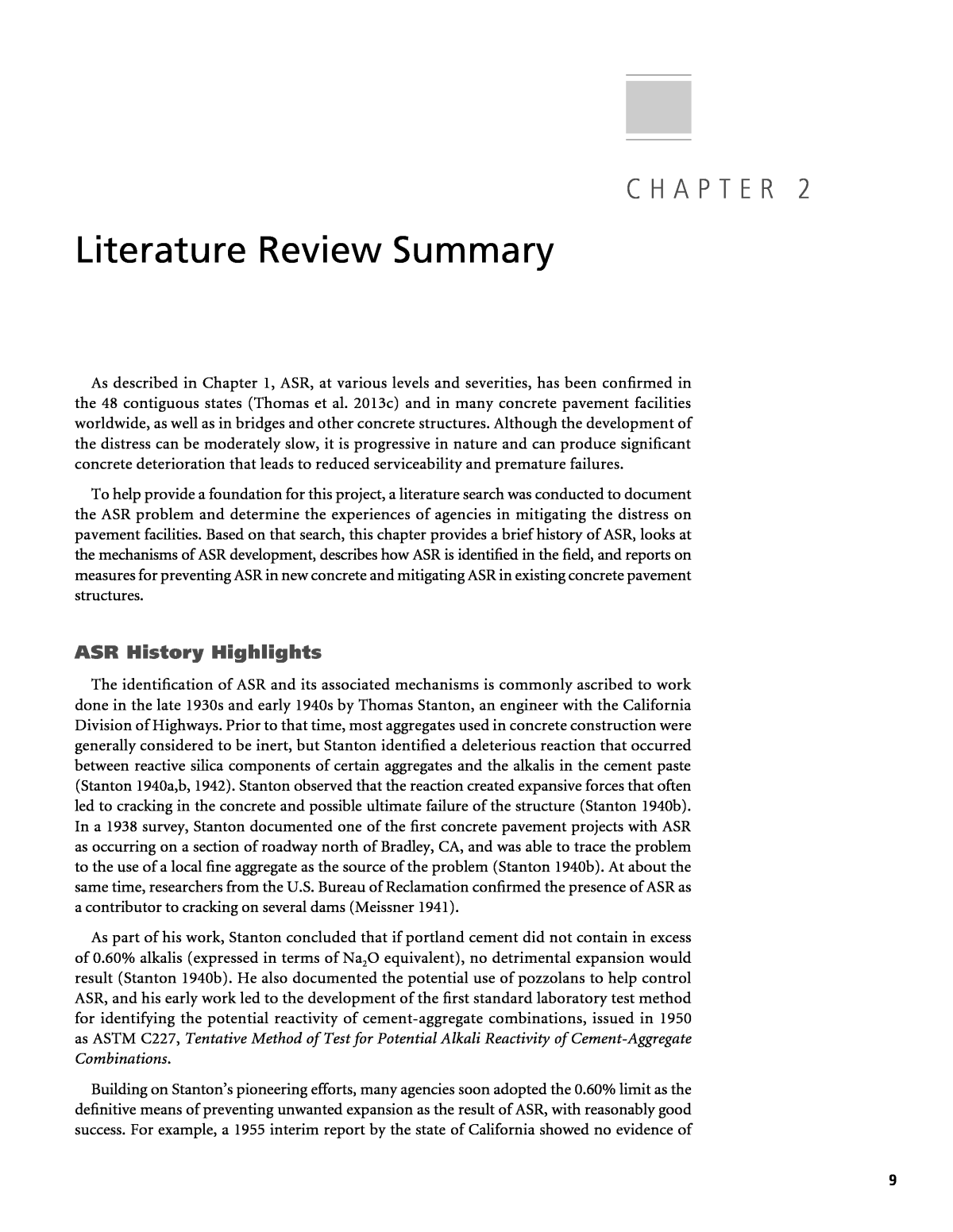summary of the literature review chapter
