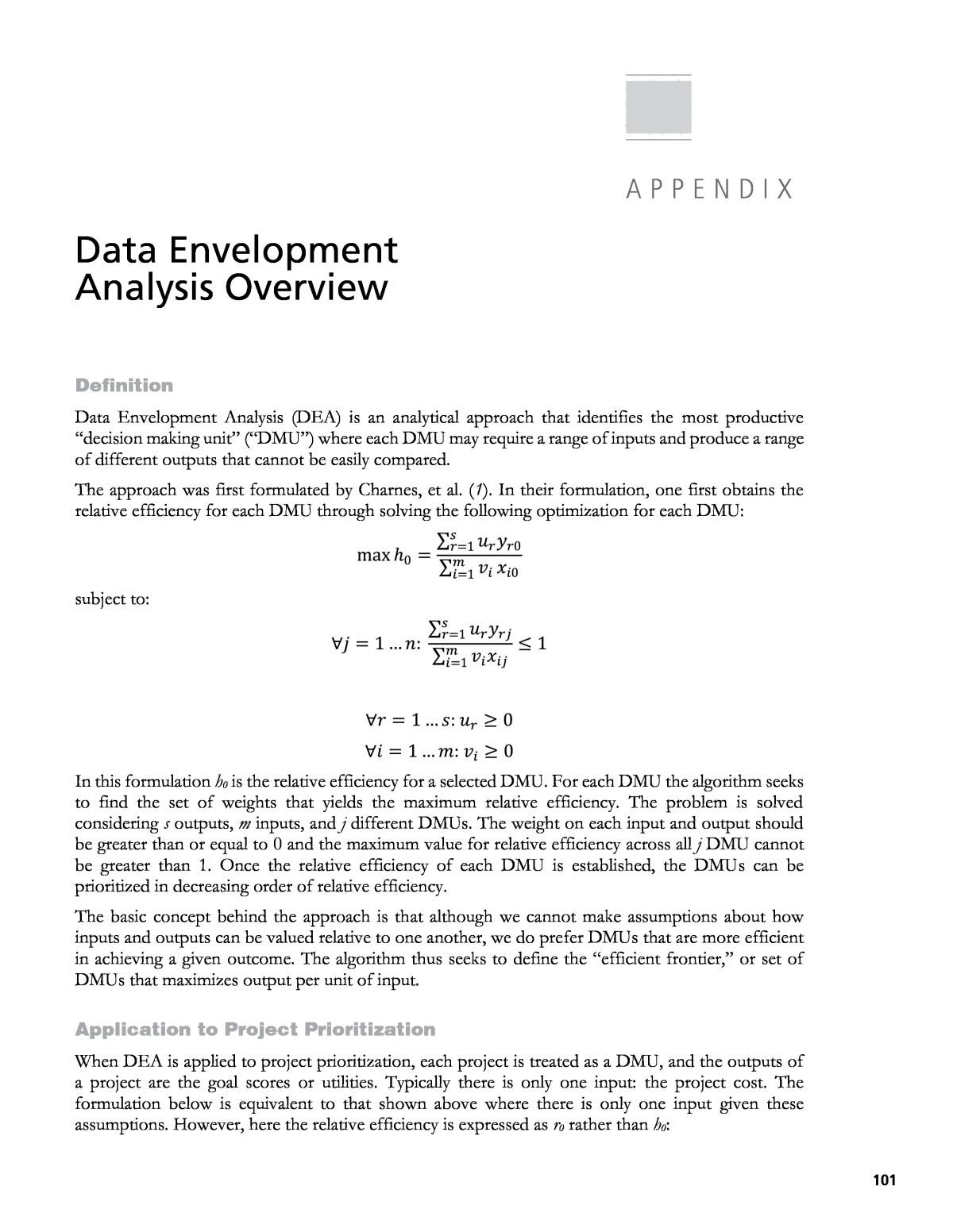 data envelopment analysis case study