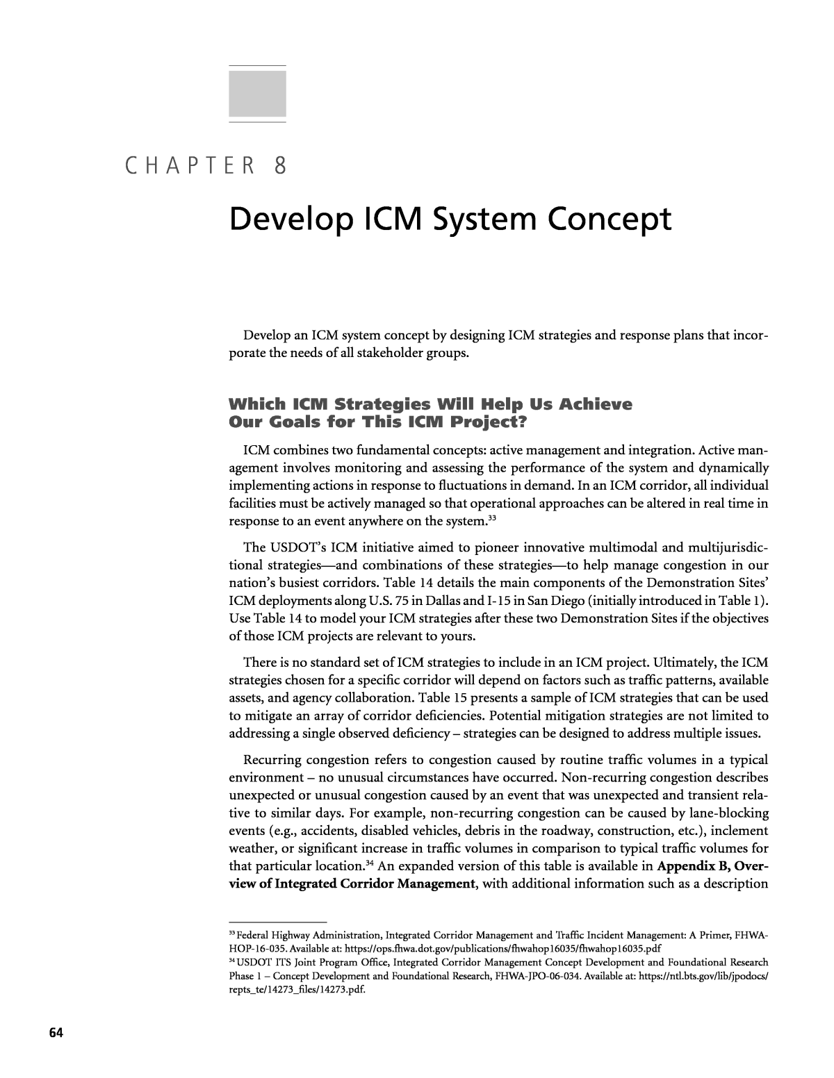 Chapter 8 - Develop ICM System Concept | Broadening Integrated Corridor  Management Stakeholders |The National Academies Press