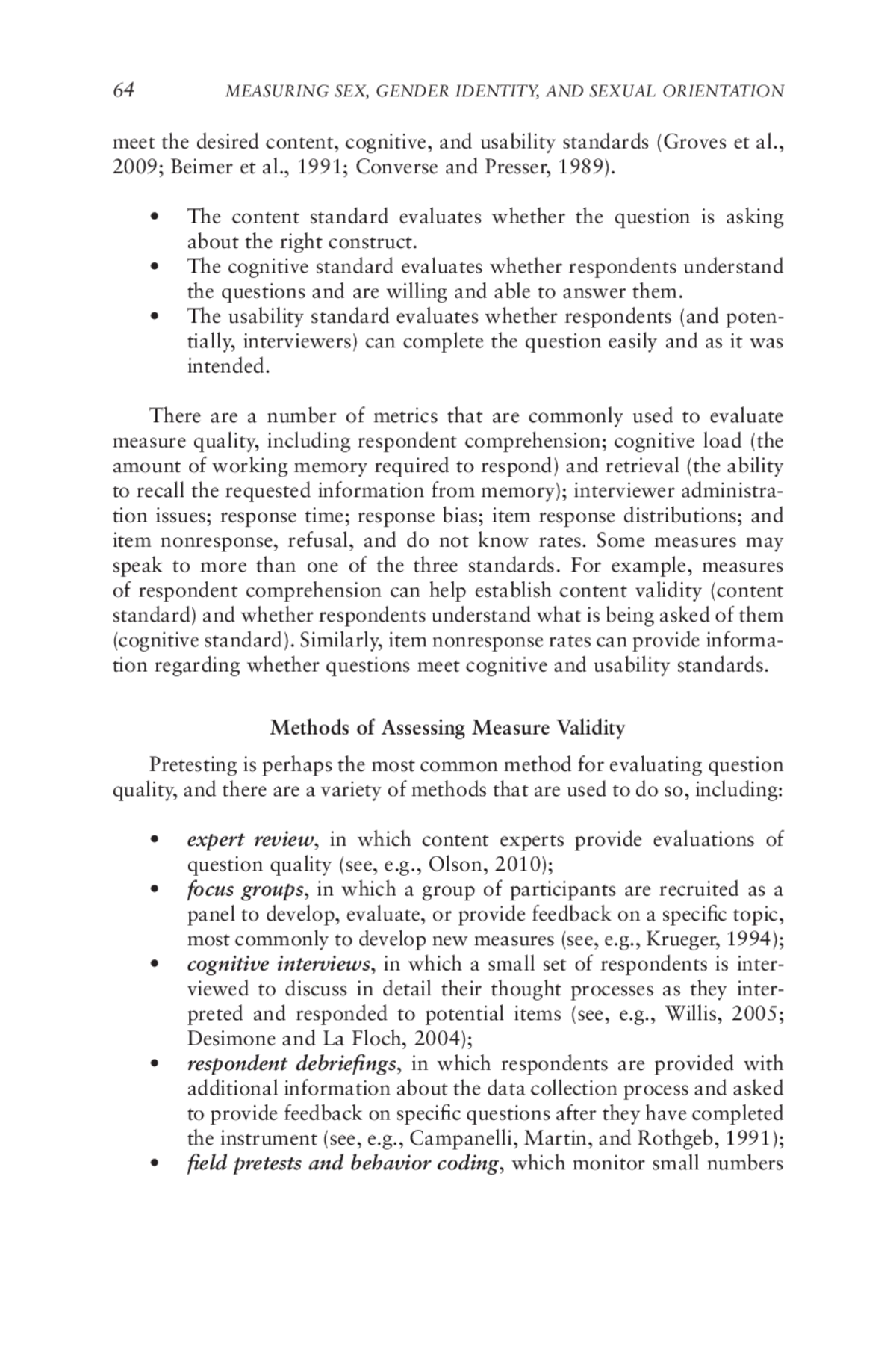 4 Scientific Criteria For Recommended Measures Measuring Sex Gender Identity And Sexual 5199