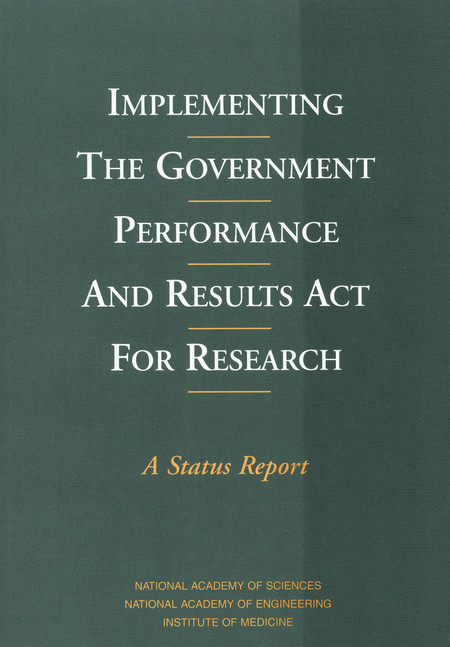 Implementing the Government Performance and Results Act for Research: A Status Report