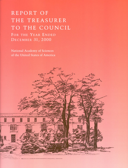 Report of the Treasurer to the Council for the Year Ended December 31, 2000
