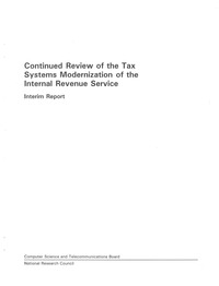 Continued Review of the Tax Systems Modernization of the Internal Revenue Service: Interim Report
