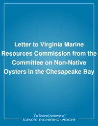 Letter to Virginia Marine Resources Commission from the Committee on Non-Native Oysters in the Chesapeake Bay