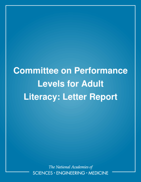 Committee on Performance Levels for Adult Literacy: Letter Report