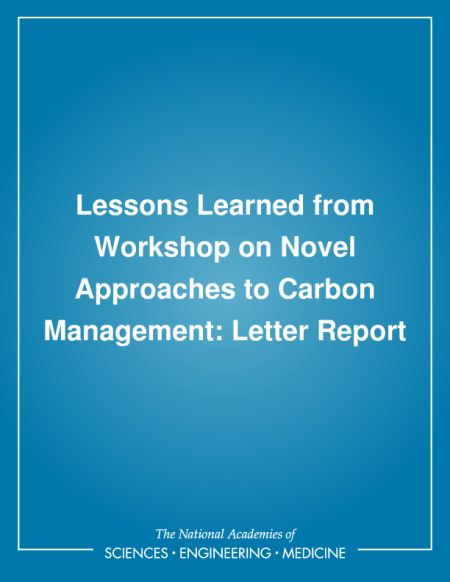 Lessons Learned from Workshop on Novel Approaches to Carbon Management: Letter Report