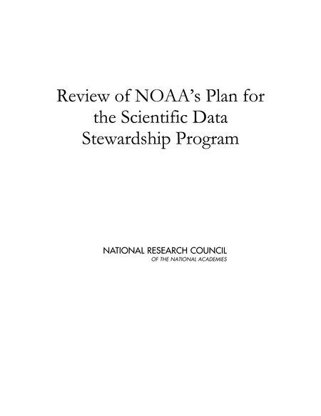 Cover: Review of NOAA's Plan for the Scientific Data Stewardship Program