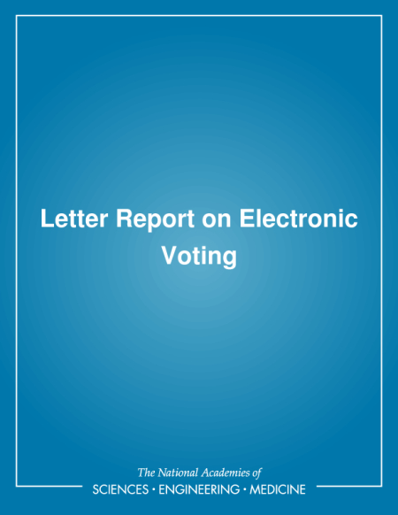 Cover: Letter Report on Electronic Voting