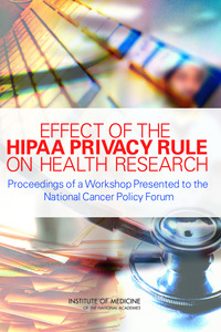 Effect of the HIPAA Privacy Rule on Health Research: Proceedings of a Workshop Presented to the National Cancer Policy Forum