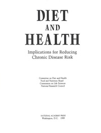 Diet and Health: Implications for Reducing Chronic Disease Risk