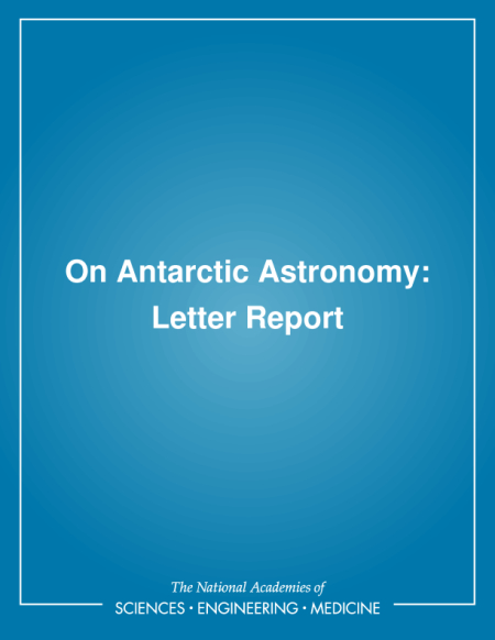 Cover: On Antarctic Astronomy: Letter Report