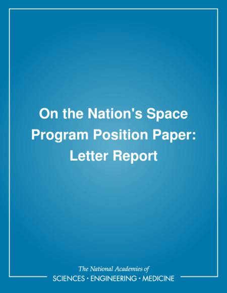 Cover: On the Nation's Space Program Position Paper: Letter Report