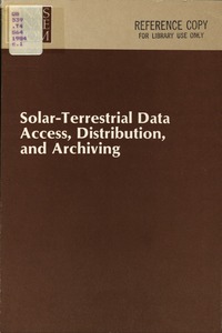 Cover Image:Solar-Terrestrial Data Access, Distribution, and Archiving