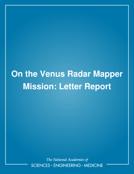 On the Venus Radar Mapper Mission: Letter Report