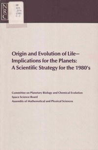 Cover Image: Origin and Evolution of Life--Implications for the Planets
