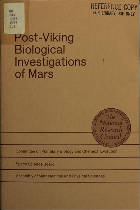 Post-Viking Biological Investigations of Mars