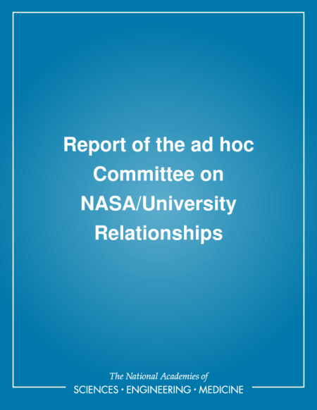 Cover: Report of the ad hoc Committee on NASA/University Relationships