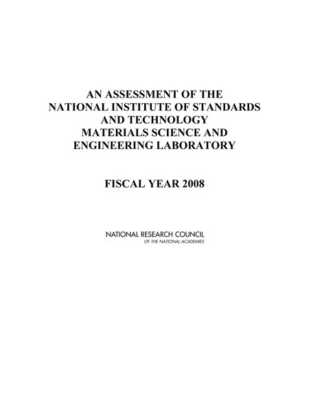 An Assessment of the National Institute of Standards and Technology Materials Science and Engineering Laboratory: Fiscal Year 2008
