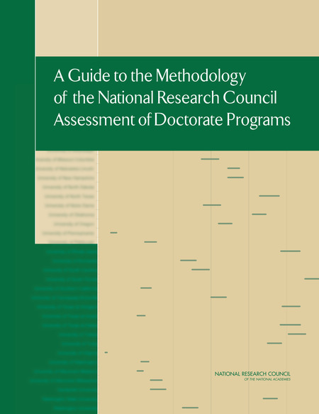 A Guide to the Methodology of the National Research Council Assessment of Doctorate Programs