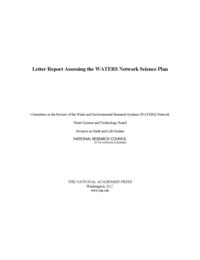 Letter Report Assessing the WATERS Network Science Plan