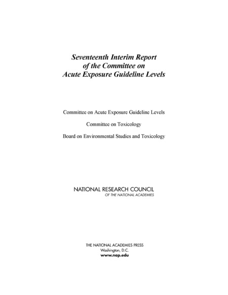 Seventeenth Interim Report of the Committee on Acute Exposure Guideline Levels