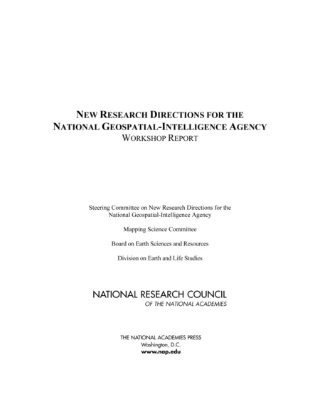 New Research Directions for the National Geospatial-Intelligence Agency: Workshop Report