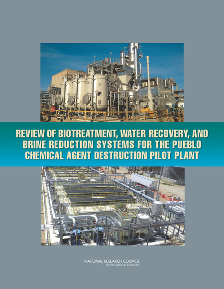 Cover: Review of Biotreatment, Water Recovery, and Brine Reduction Systems for the Pueblo Chemical Agent Destruction Pilot Plant