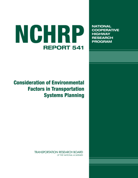 Consideration of Environmental Factors in Transportation Systems Planning