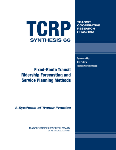 Fixed-Route Transit Ridership Forecasting and Service Planning Methods