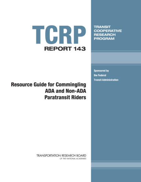 Resource Guide for Commingling ADA and Non-ADA Paratransit Riders