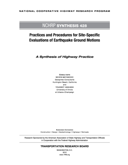 Practices and Procedures for Site-Specific Evaluations of Earthquake Ground Motions