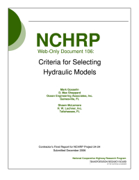 Criteria for Selecting Hydraulic Models