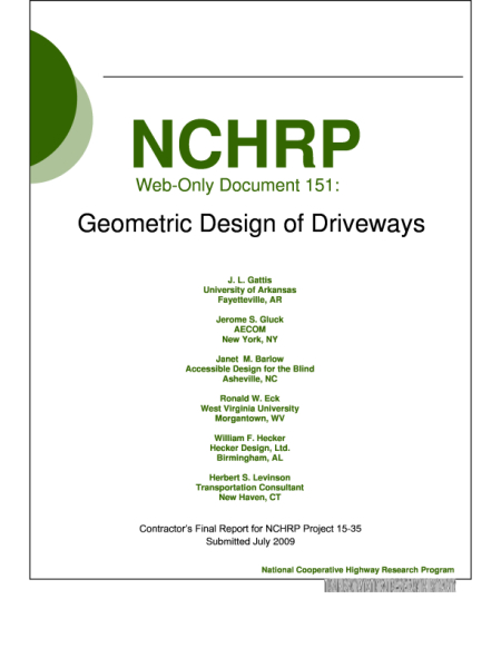 Geometric Design of Driveways