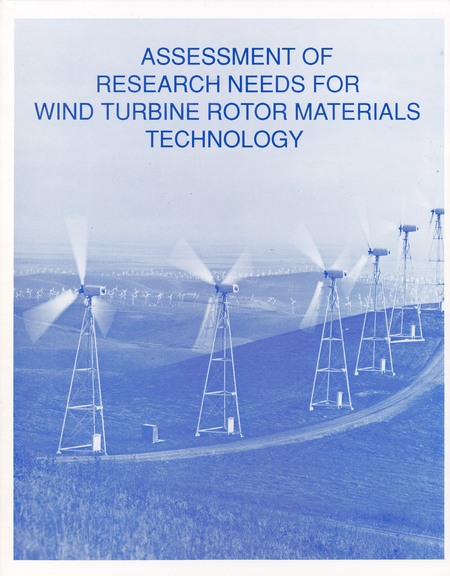 Cover: Assessment of Research Needs for Wind Turbine Rotor Materials Technology