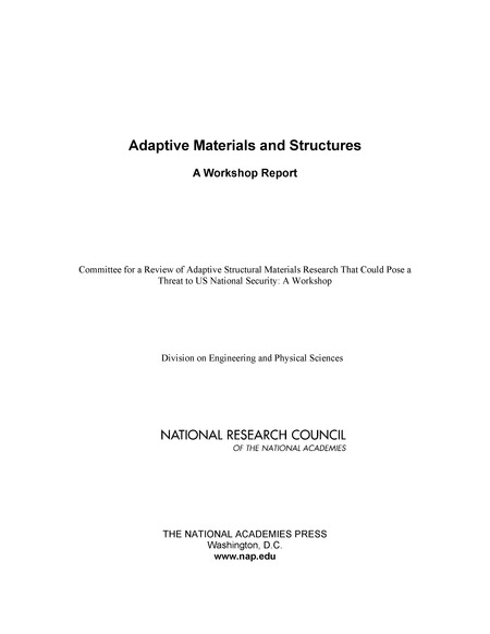 Adaptive Materials and Structures: A Workshop Report