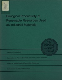 Cover Image: Biological Productivity of Renewable Resources Used as Industrial Materials