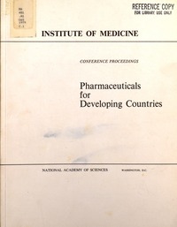 Cover Image:Pharmaceuticals for Developing Countries