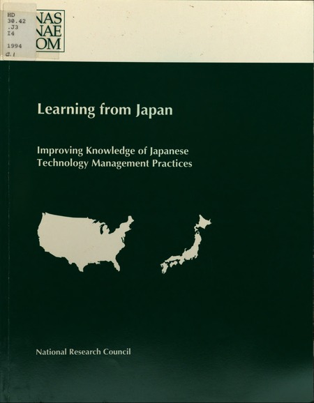 Cover: Learning From Japan: Improving Knowledge of Japanese Technology Management Practices